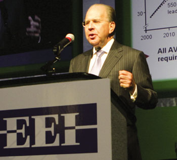 Dr. Uriel Sharef, Member of the Corporate Executive Commitee, Siemens Aktiengesellschaft, addresses the plenary session at the EEI convention in Denver, June 2007.